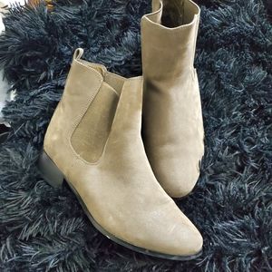 Gray ankle boots